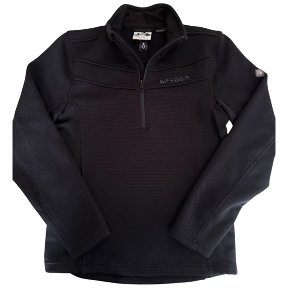 Spyder Other - Spyder Encore Black Half Zip Fleece Pullover Athletic Sweater Jacket Small